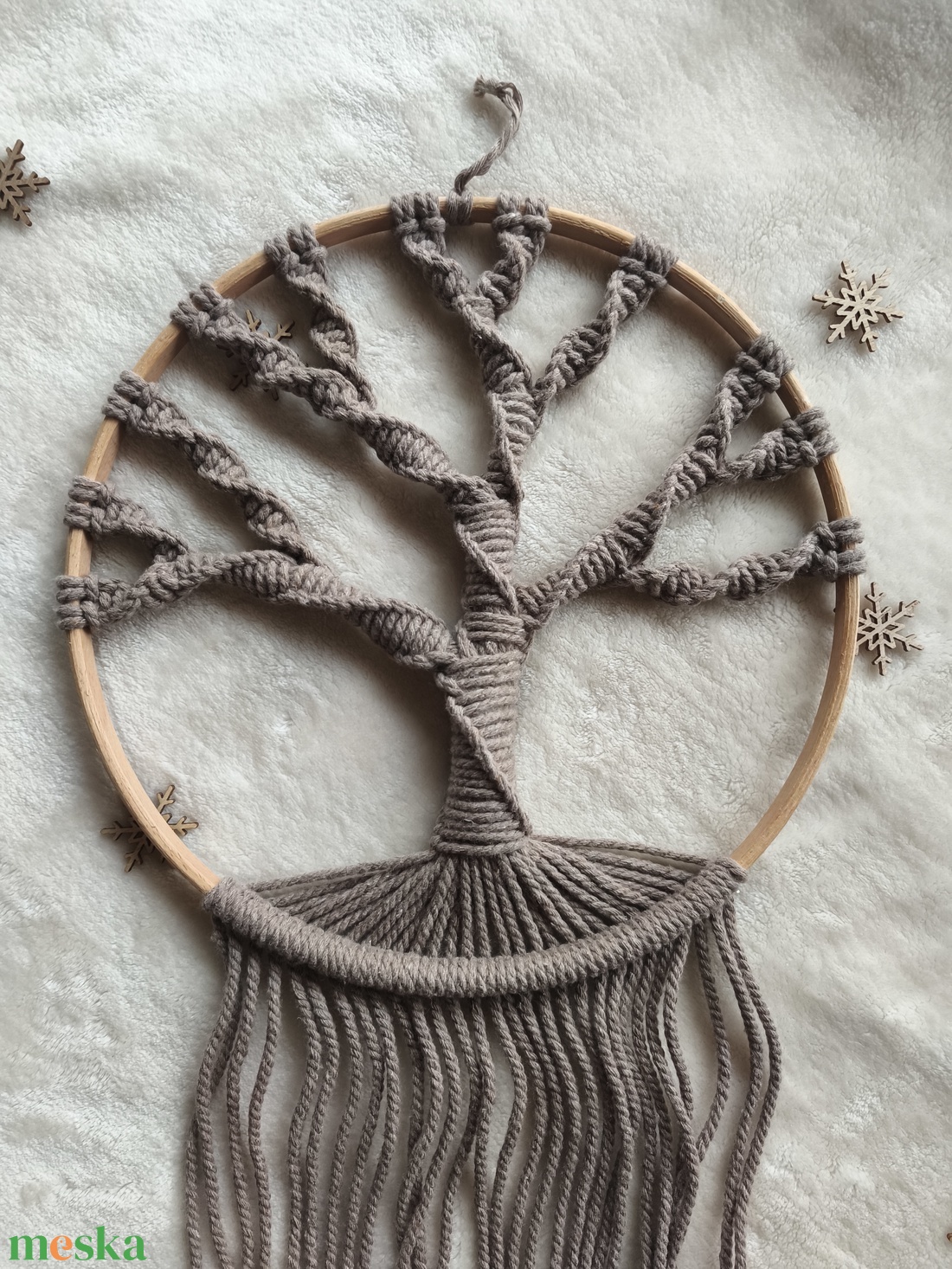 Makramé csavart életfa - otthon & életmód - dekoráció - fali és függő dekoráció - függődísz - Meska.hu