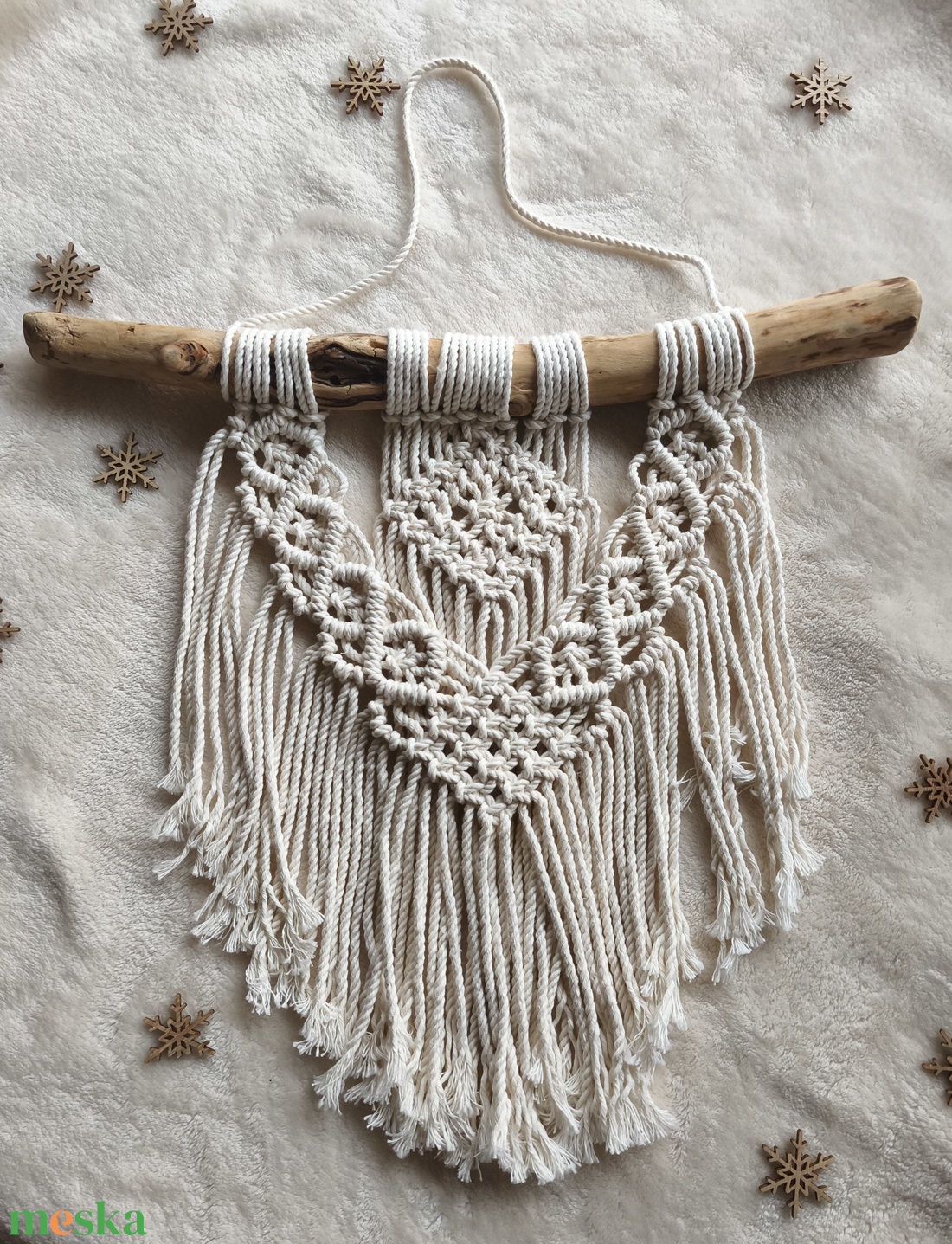 Makramé falidísz - otthon & életmód - dekoráció - fali és függő dekoráció - függődísz - Meska.hu