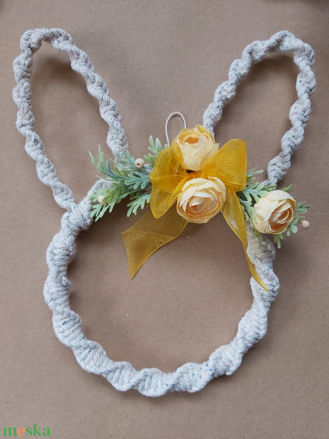 Nyuszi fej ajtó dekor  - otthon & életmód - dekoráció - fali és függő dekoráció - falra akasztható dekor - Meska.hu