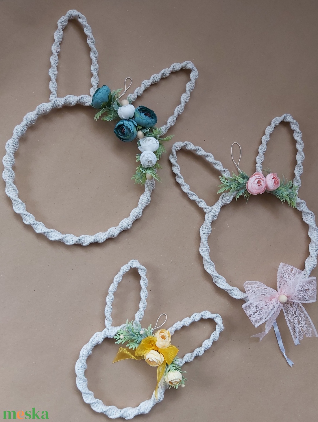 Nyuszi fej ajtó dekor  - otthon & életmód - dekoráció - fali és függő dekoráció - falra akasztható dekor - Meska.hu