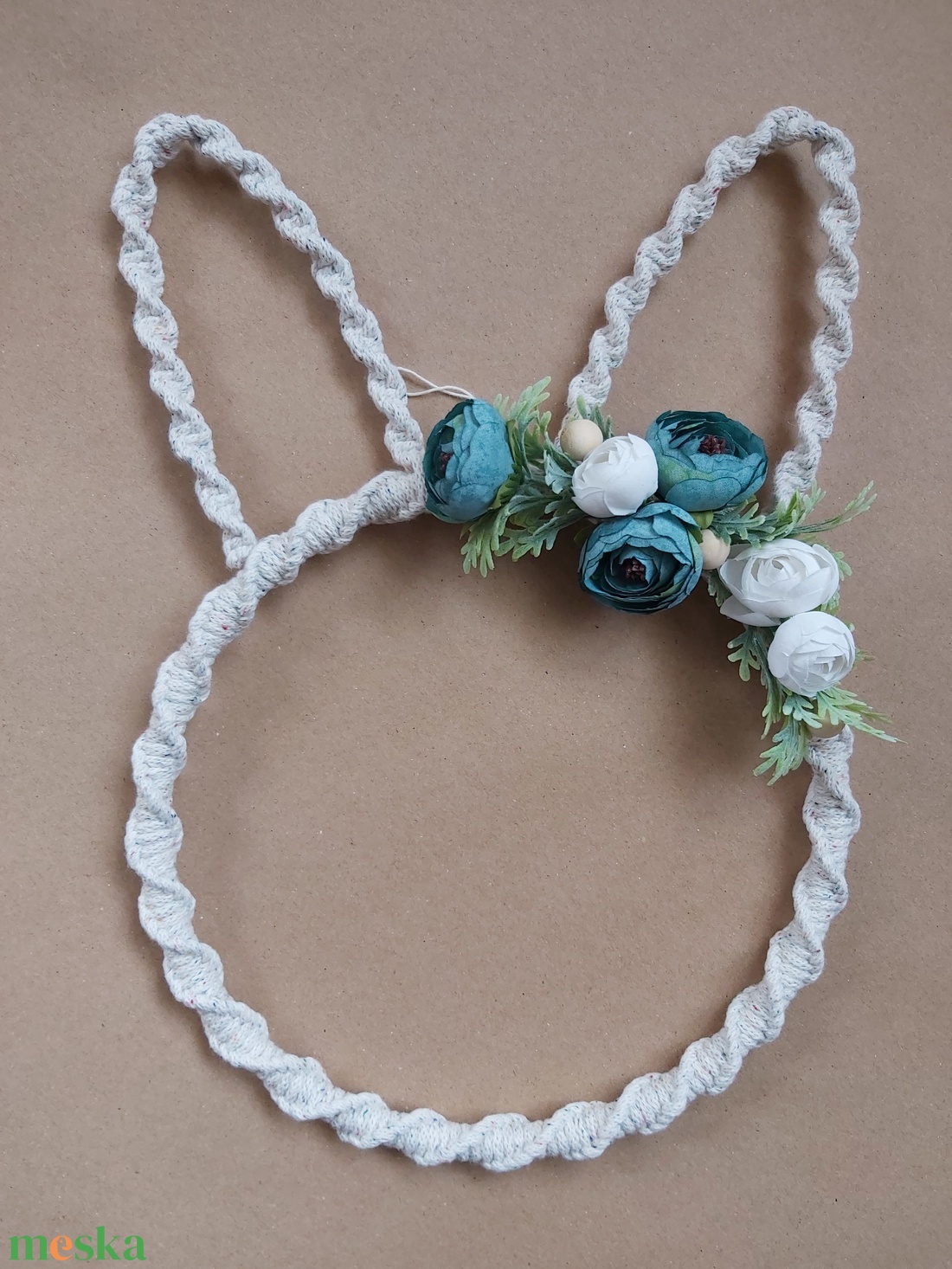 Nyuszi fej ajtó dekor nagy  - otthon & életmód - dekoráció - fali és függő dekoráció - falra akasztható dekor - Meska.hu