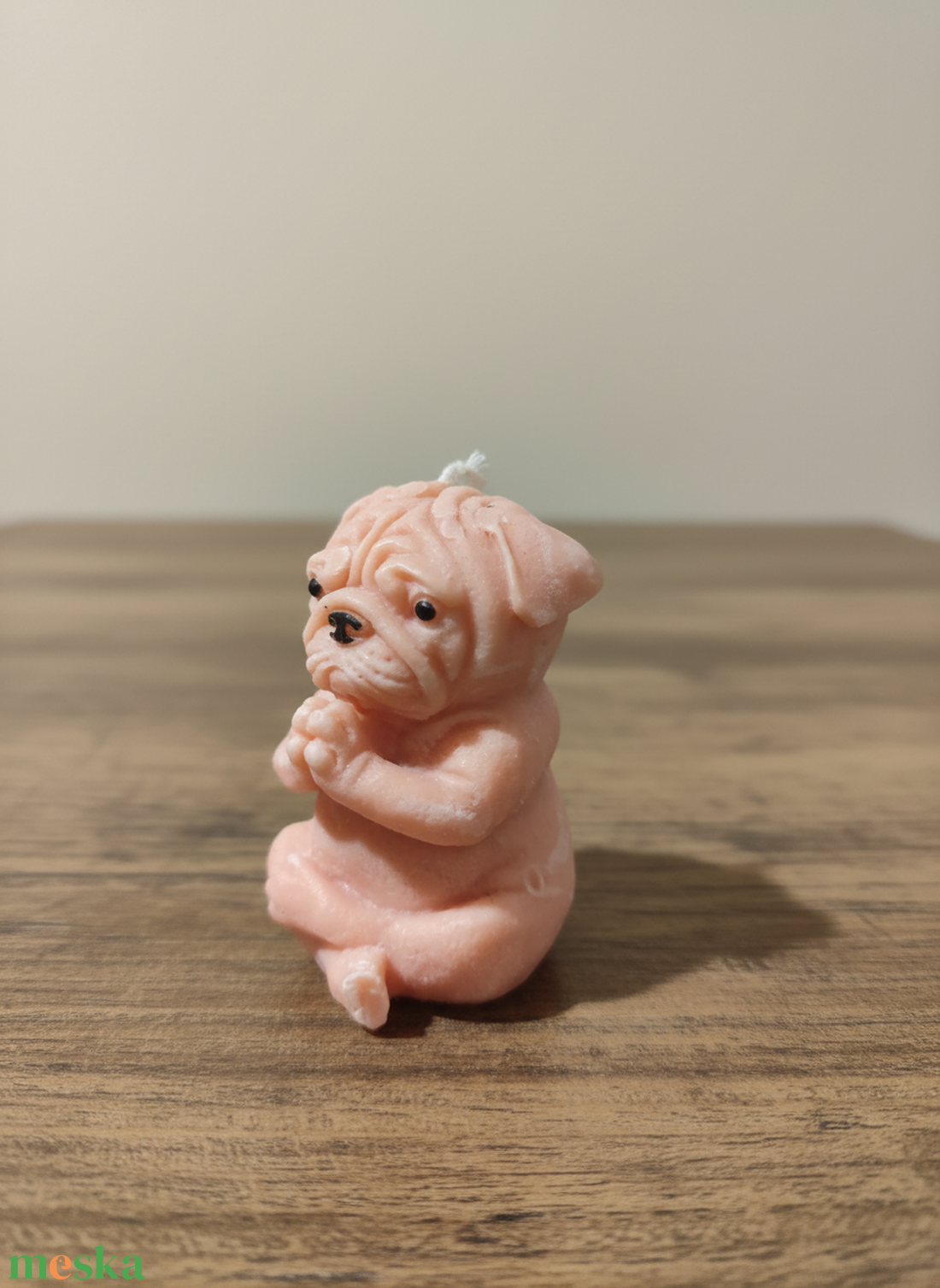 Mopsz kutya gyertya kézműves szójaviasz gyertya  - kellékek & szerszámok - dekorációs kellékek - dekorációs gyertya - Meska.hu