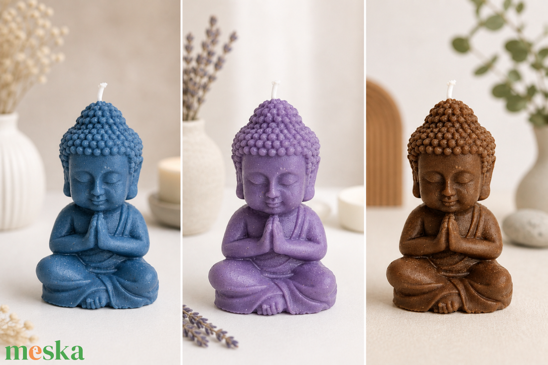 Színes Buddha gyertya � kézzel készült dekoráció - otthon & életmód - gyertya, illat, aroma - gyertya - Meska.hu