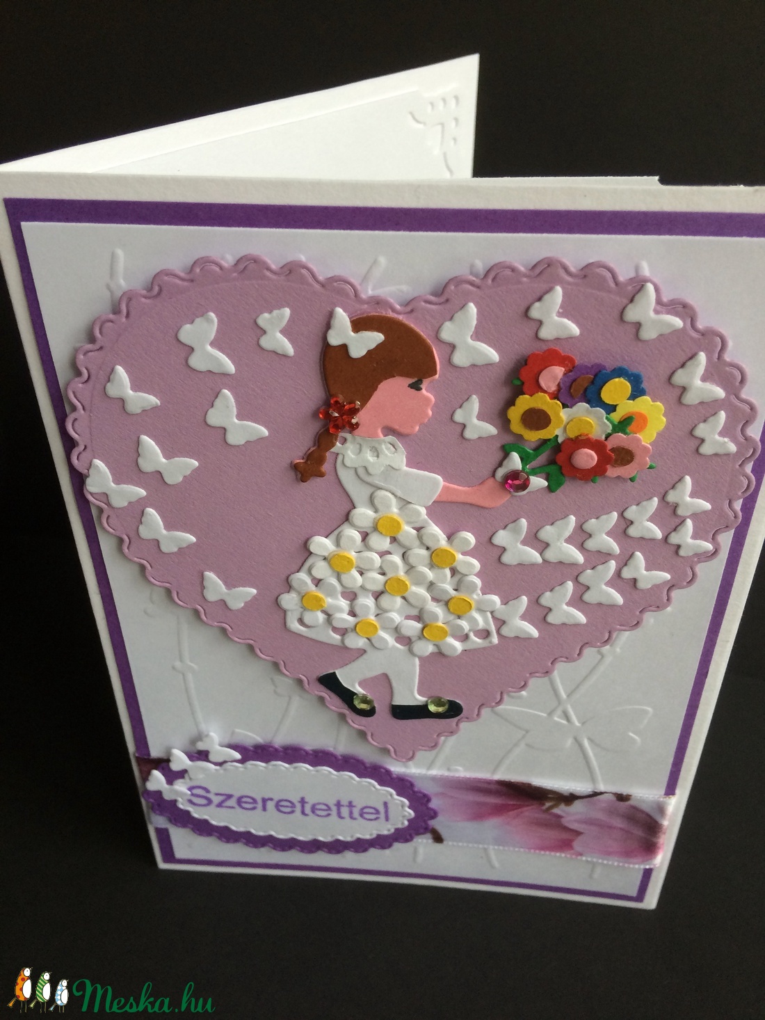 Anyák napi, Szeretettel képeslap, születésnap, névnap, óvodai ballagás, 3D, anyák napja -  - Meska.hu
