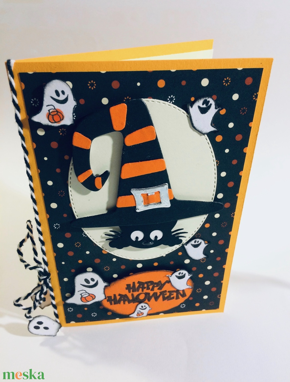 Halloween képeslap szellem, cica, kalap - halloweeni meghívó, képeslap, ajándékkísérő - halloweeni meghívó, képeslap, ajándékkísérő - Meska.hu Halloween képeslap szellem, cica, kalap - halloweeni meghívó, képeslap, ajándékkísérő - halloweeni meghívó, képeslap, ajándékkísérő - Meska.hu