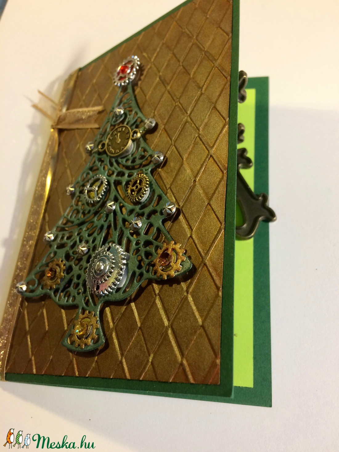 Steampunk Karácsony, Metál Karácsony, karácsonyfa, fenyőfa, Advent, fogaskerék, dísz, - karácsony - Meska.hu