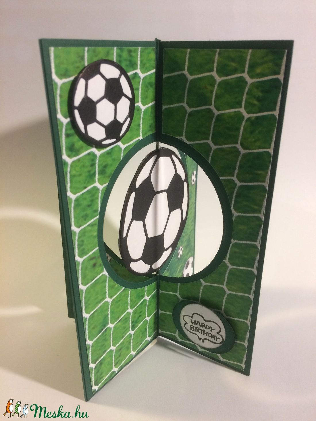 Interaktív focis születésnapi képeslap, futball, meccs, gól -  - Meska.hu