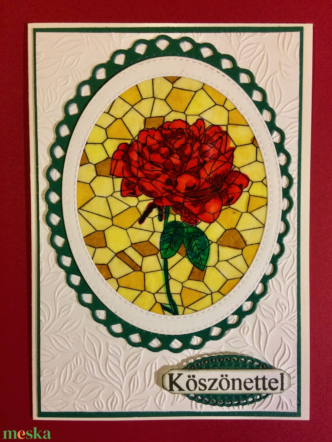 Rózsa mozaik köszönet képeslap - otthon & életmód - papír, írószer - Meska.hu Rózsa mozaik köszönet képeslap - otthon & életmód - papír, írószer - Meska.hu