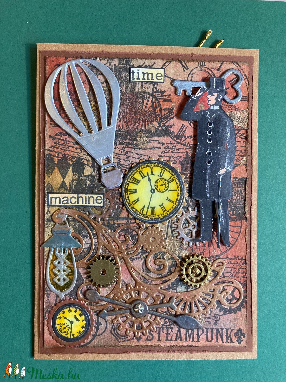 Steampunk képeslap, fogaskerék, óra, léghajó, gép,kulcs 3D - otthon & életmód - papír, írószer - Meska.hu Steampunk képeslap, fogaskerék, óra, léghajó, gép,kulcs 3D - otthon & életmód - papír, írószer - Meska.hu