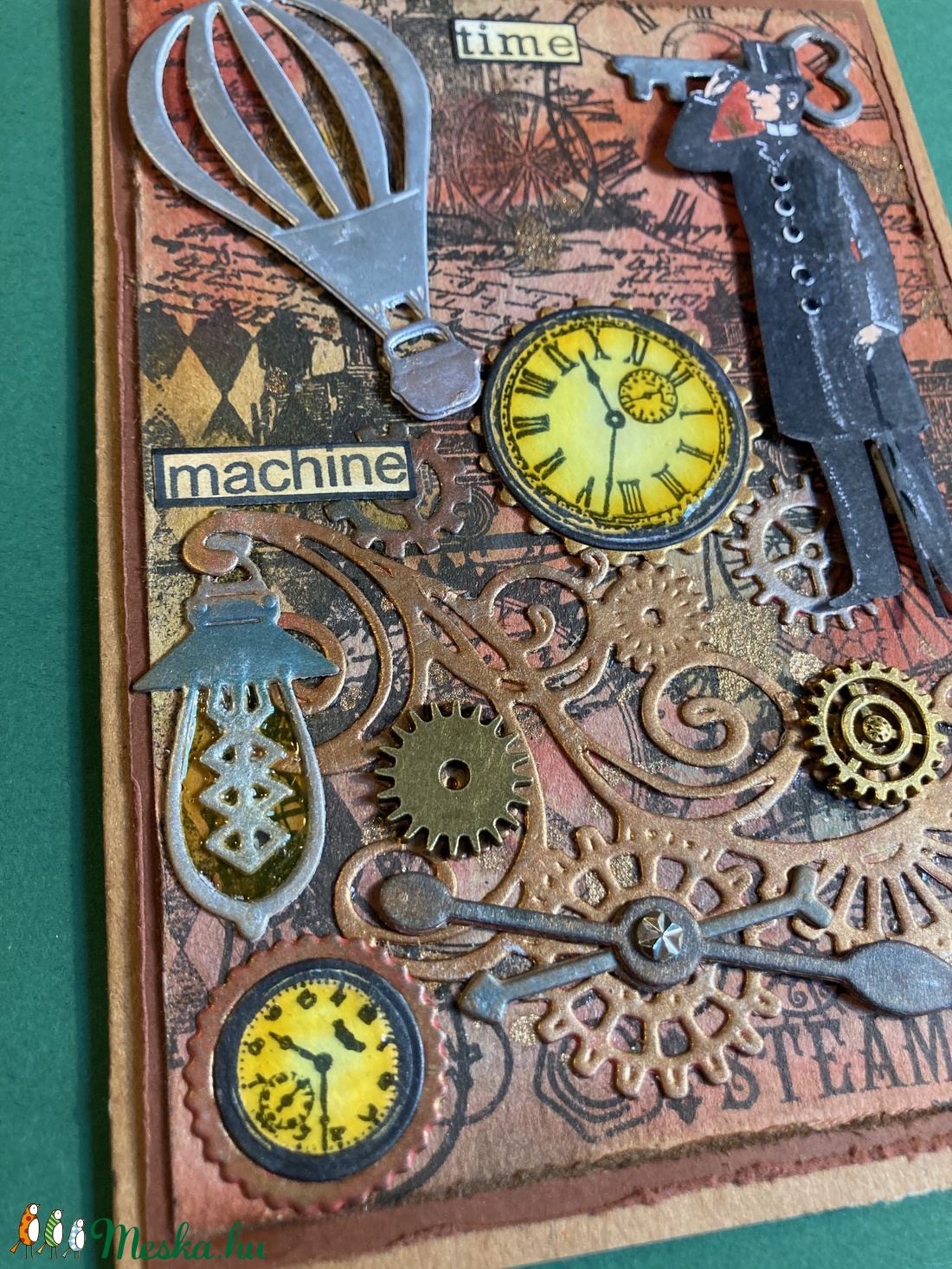 Steampunk képeslap, fogaskerék, óra, léghajó, gép,kulcs 3D - otthon & életmód - papír, írószer - Meska.hu Steampunk képeslap, fogaskerék, óra, léghajó, gép,kulcs 3D - otthon & életmód - papír, írószer - Meska.hu