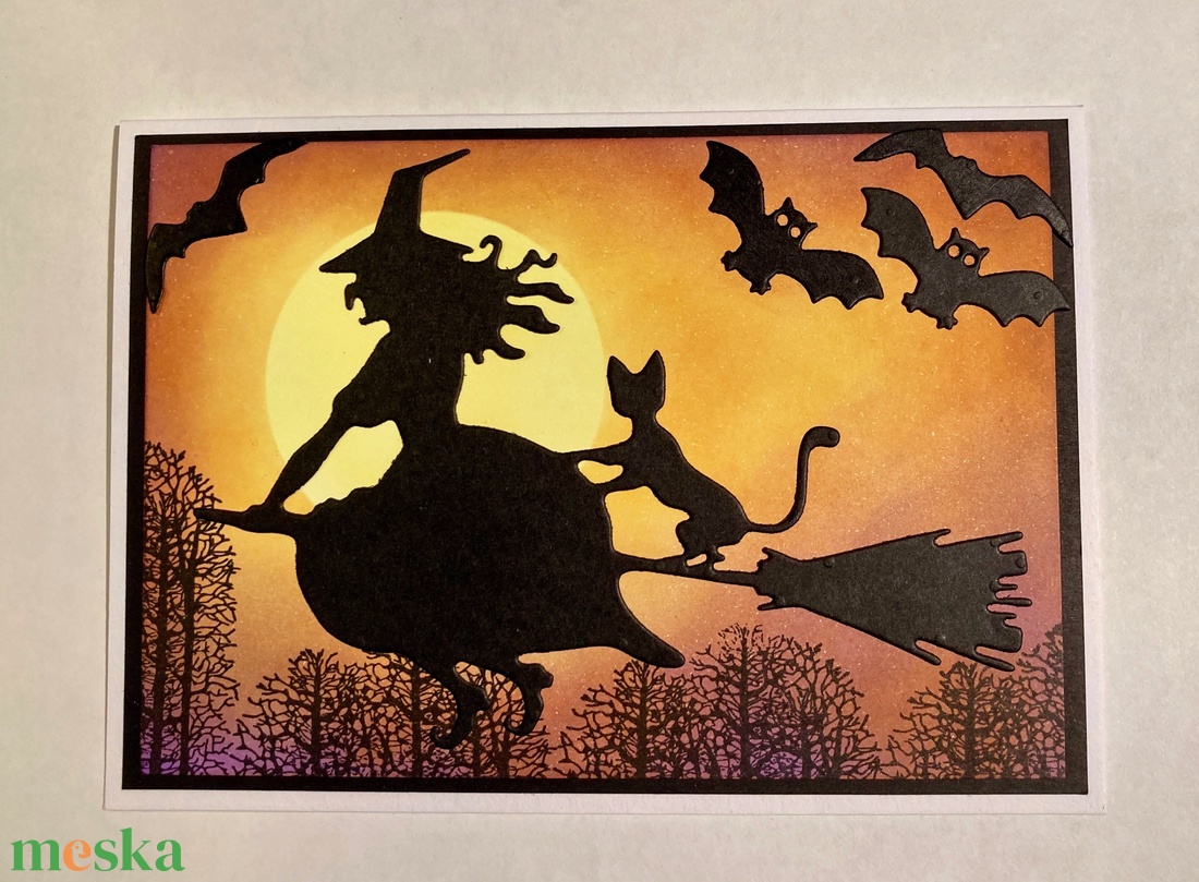 Halloween Boszorkány képeslap, fekete macska, denevér - otthon & életmód - papír, írószer - Meska.hu Halloween Boszorkány képeslap, fekete macska, denevér - otthon & életmód - papír, írószer - Meska.hu