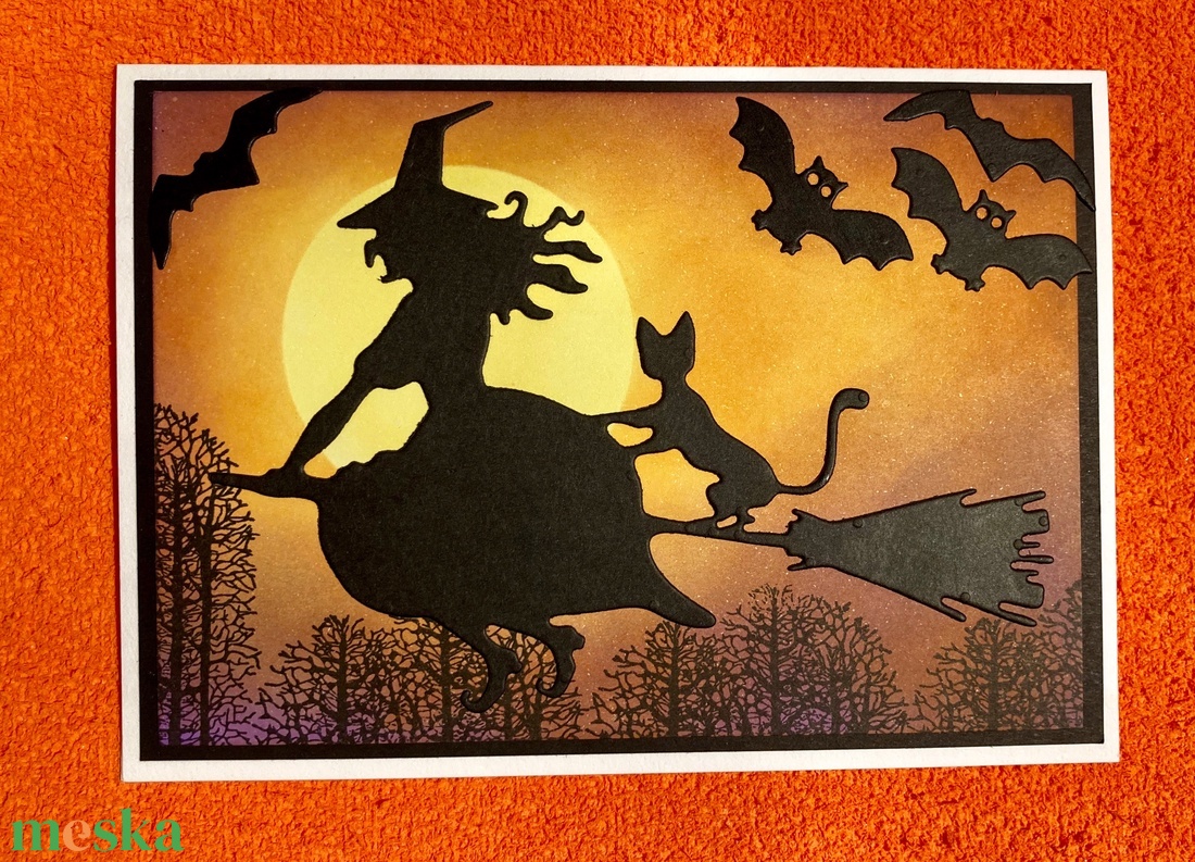 Halloween Boszorkány képeslap, fekete macska, denevér - otthon & életmód - papír, írószer - Meska.hu Halloween Boszorkány képeslap, fekete macska, denevér - otthon & életmód - papír, írószer - Meska.hu