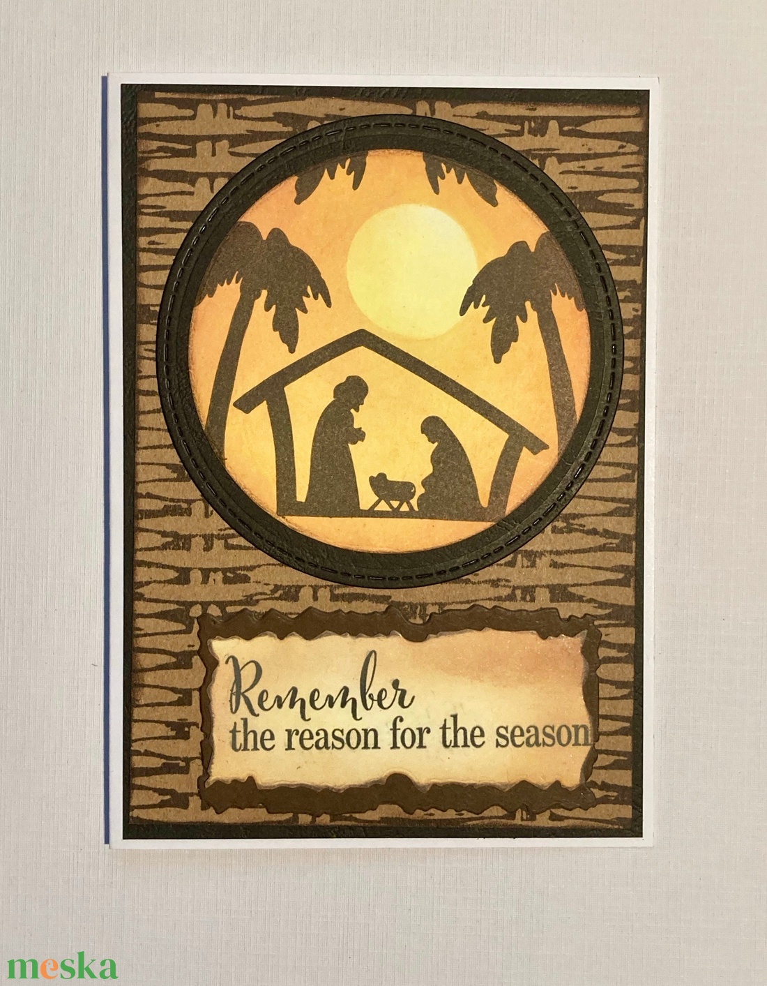 Krisztus születése karácsonyi képeslap - karácsony - karácsonyi ajándékozás - karácsonyi képeslap, üdvözlőlap, ajándékkísérő - Meska.hu