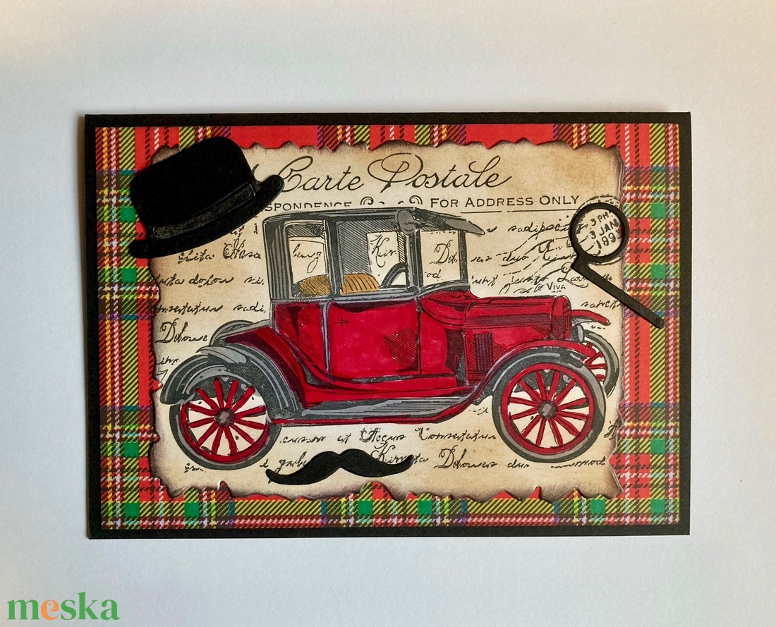 Autós képeslap, retro, vintage, ajándékkísérő - otthon & életmód - papír, írószer - Meska.hu Autós képeslap, retro, vintage, ajándékkísérő - otthon & életmód - papír, írószer - Meska.hu