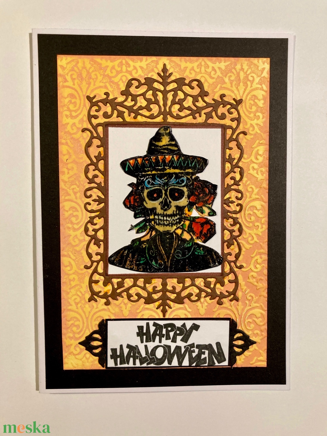 Halloween képeslap, Halottak napja, Mexikó, csontváz - otthon & életmód - dekoráció - halloween - halloweeni meghívó, képeslap, ajándékkísérő - Meska.hu Halloween képeslap, Halottak napja, Mexikó, csontváz - otthon & életmód - dekoráció - halloween - halloweeni meghívó, képeslap, ajándékkísérő - Meska.hu