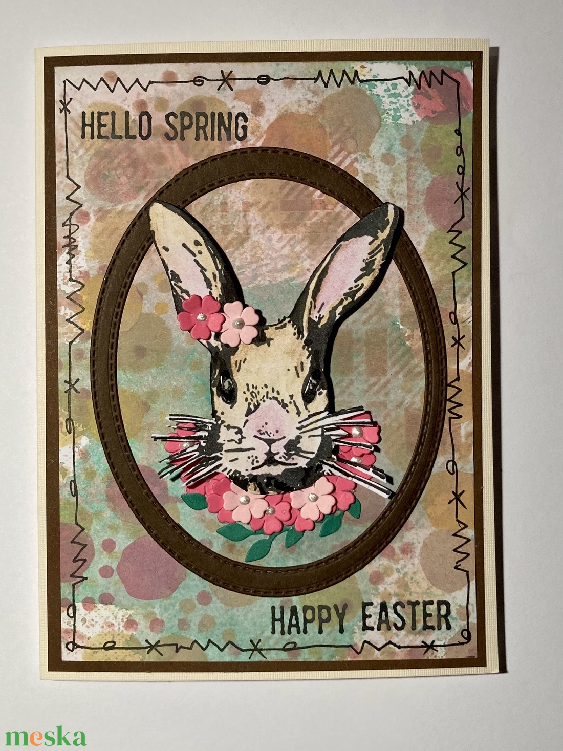 Húsvéti nyúl, nyuszi képeslap, ajándékkísérő - otthon & életmód - papír, írószer - Meska.hu