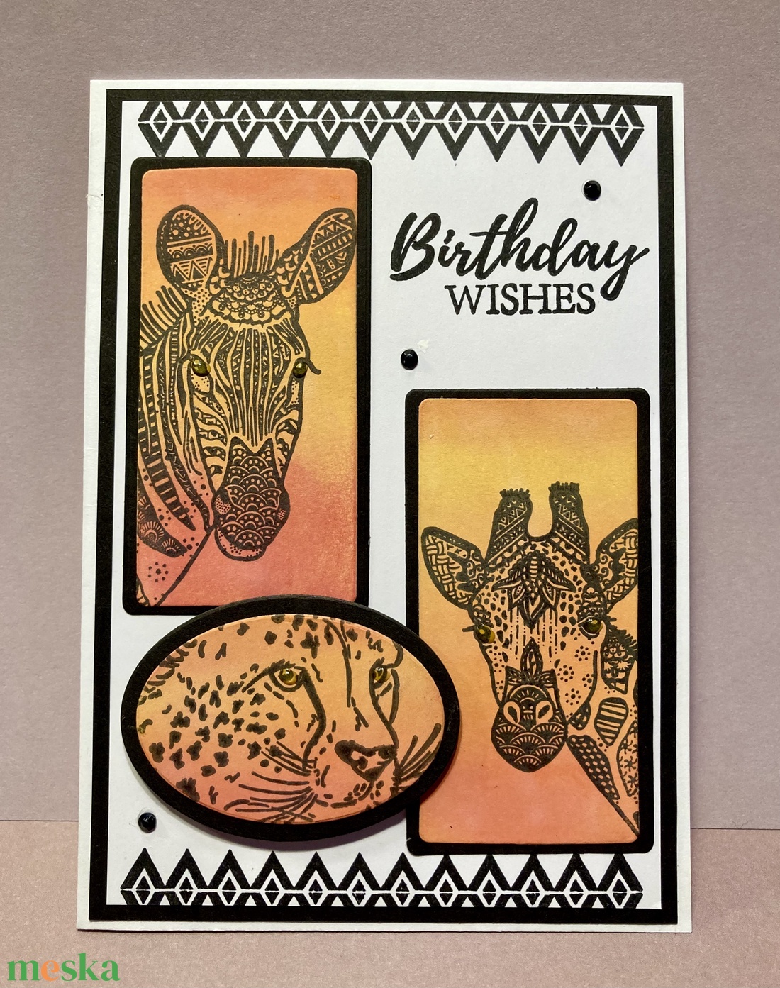 Afrika Születésnapi képeslap, ajándékkísérő - otthon & életmód - papír, írószer - Meska.hu Afrika Születésnapi képeslap, ajándékkísérő - otthon & életmód - papír, írószer - Meska.hu