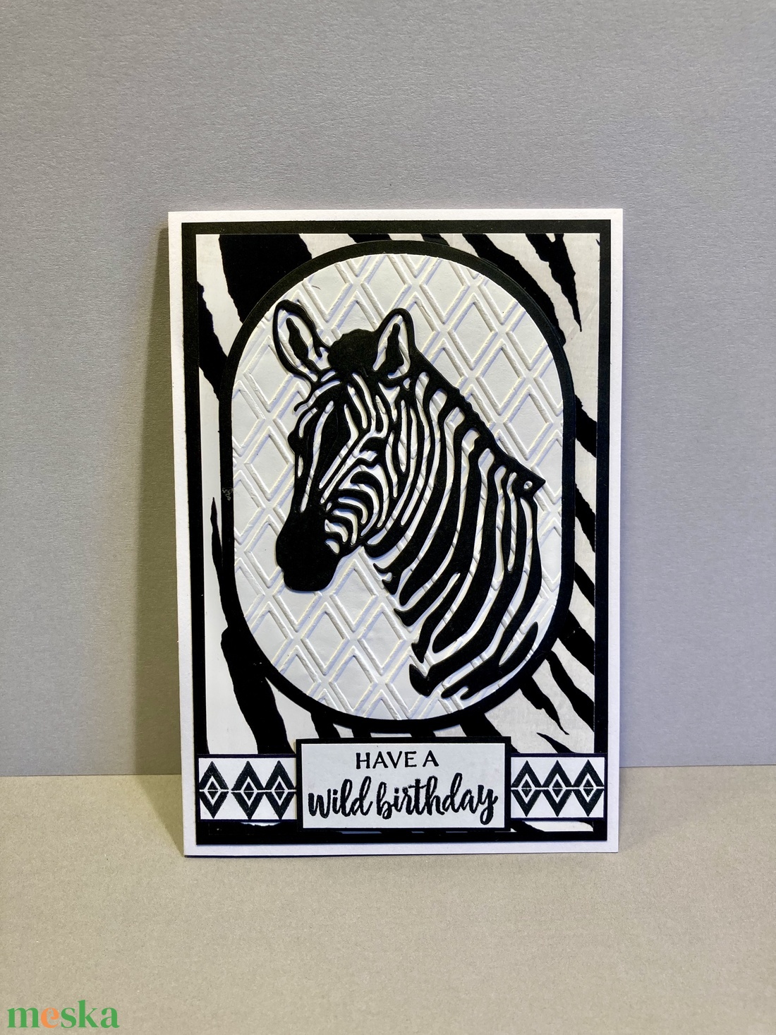 Zebra születésnapi képeslap, ajándékkísérő, Afrika - otthon & életmód - papír, írószer - ajándékozás kellékei - képeslap, üdvözlőlap - Meska.hu Zebra születésnapi képeslap, ajándékkísérő, Afrika - otthon & életmód - papír, írószer - ajándékozás kellékei - képeslap, üdvözlőlap - Meska.hu