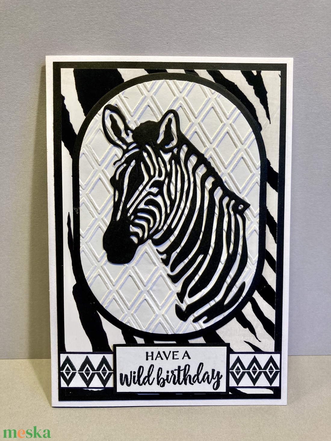 Zebra születésnapi képeslap, ajándékkísérő, Afrika - otthon & életmód - papír, írószer - ajándékozás kellékei - képeslap, üdvözlőlap - Meska.hu Zebra születésnapi képeslap, ajándékkísérő, Afrika - otthon & életmód - papír, írószer - ajándékozás kellékei - képeslap, üdvözlőlap - Meska.hu