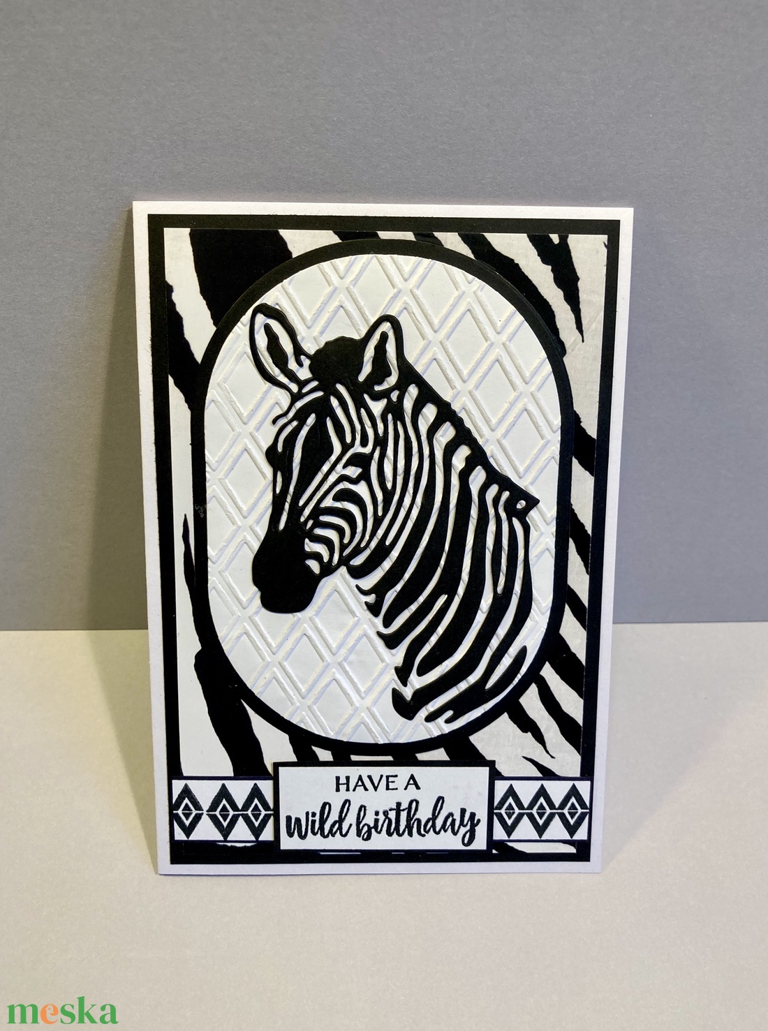 Zebra születésnapi képeslap, ajándékkísérő, Afrika - otthon & életmód - papír, írószer - ajándékozás kellékei - képeslap, üdvözlőlap - Meska.hu Zebra születésnapi képeslap, ajándékkísérő, Afrika - otthon & életmód - papír, írószer - ajándékozás kellékei - képeslap, üdvözlőlap - Meska.hu