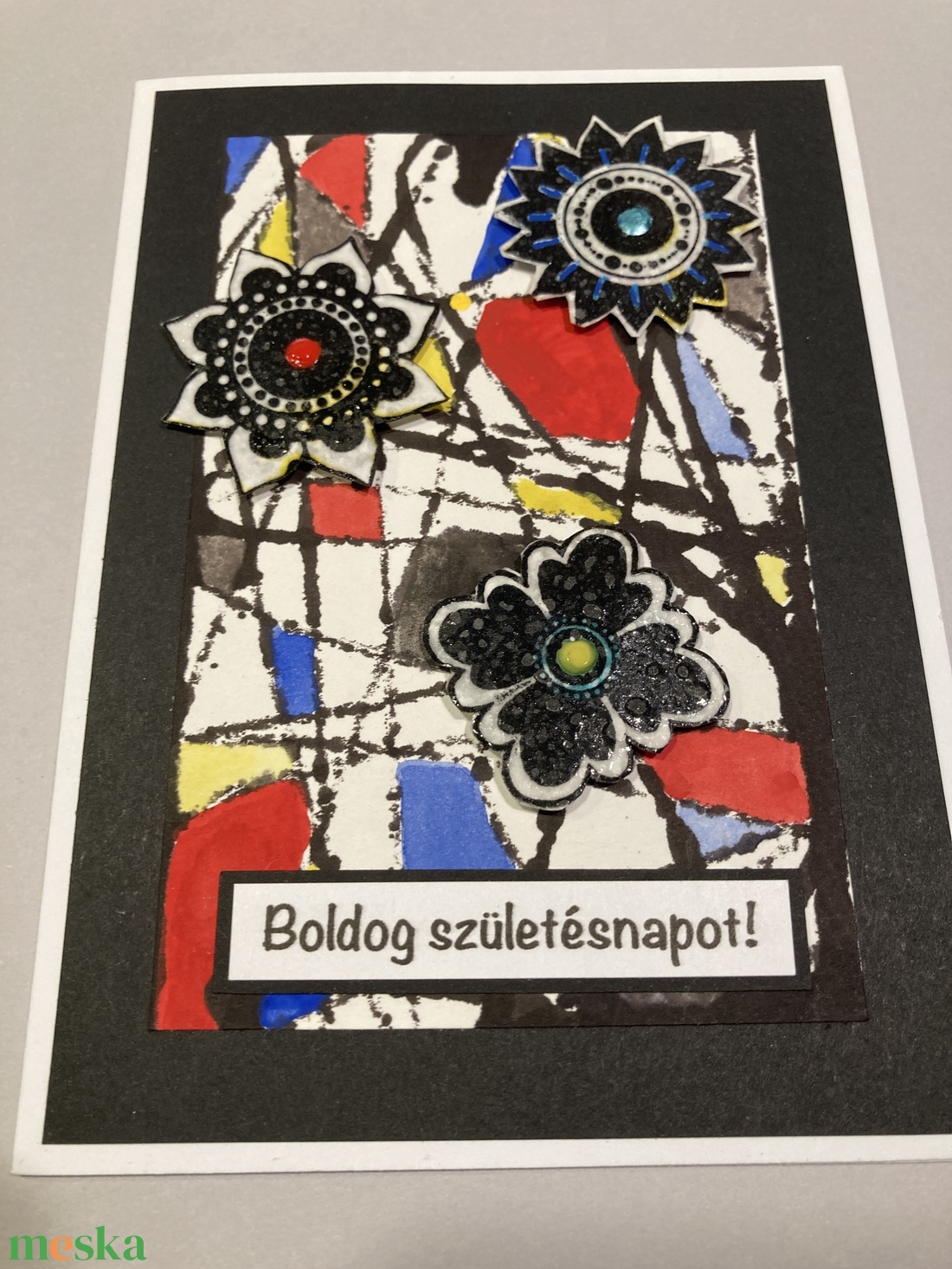 Virágos 3D-s absztrakt születésnapi, névnapi képeslap - otthon & életmód - papír, írószer - ajándékozás kellékei - képeslap, üdvözlőlap - Meska.hu Virágos 3D-s absztrakt születésnapi, névnapi képeslap - otthon & életmód - papír, írószer - ajándékozás kellékei - képeslap, üdvözlőlap - Meska.hu