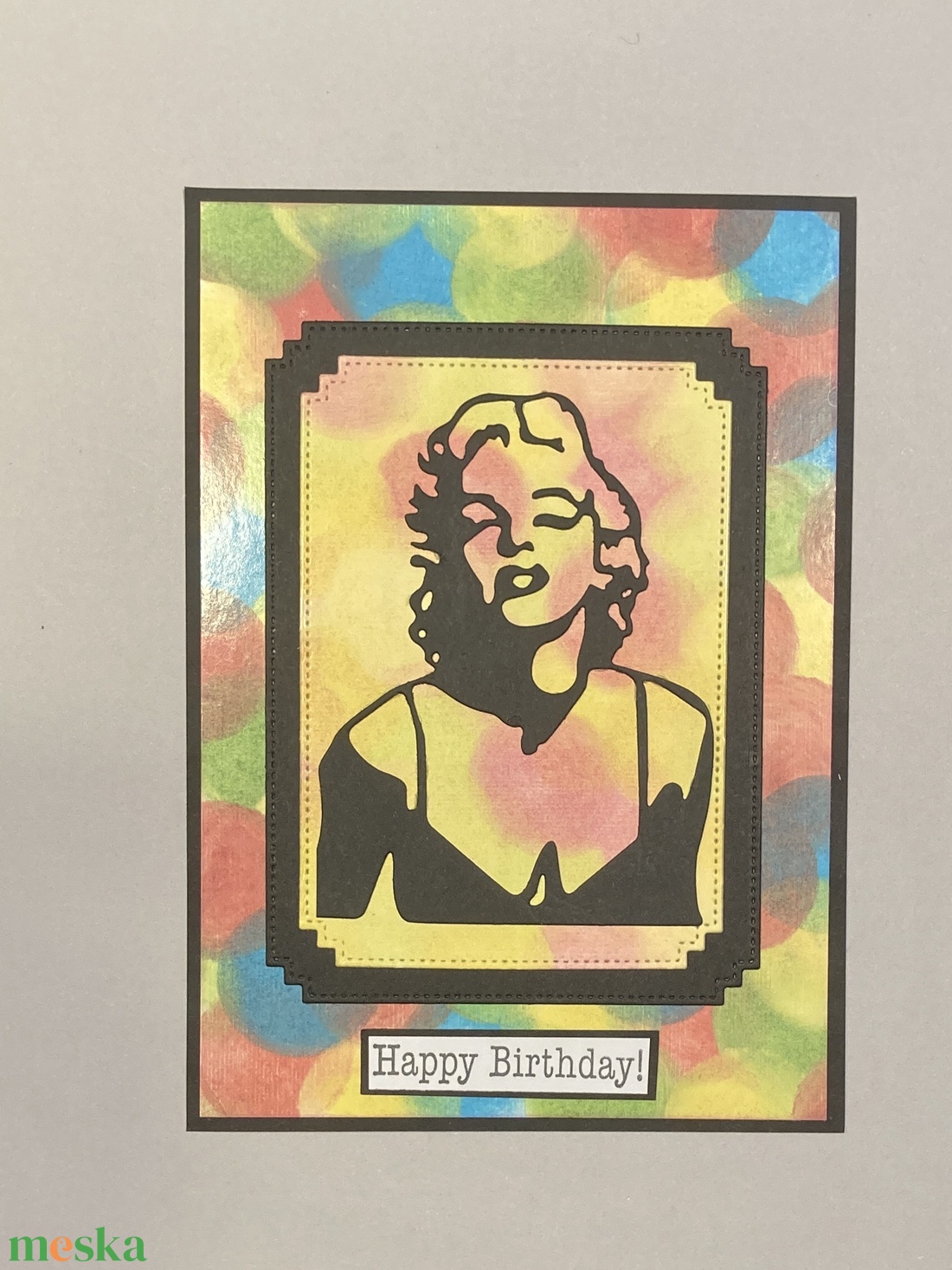 Marilyn Monroe születésnapi képeslap - otthon & életmód - papír, írószer - ajándékozás kellékei - képeslap, üdvözlőlap - Meska.hu