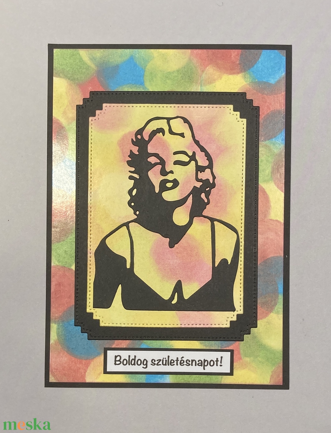 Marilyn Monroe születésnapi képeslap - otthon & életmód - papír, írószer - ajándékozás kellékei - képeslap, üdvözlőlap - Meska.hu