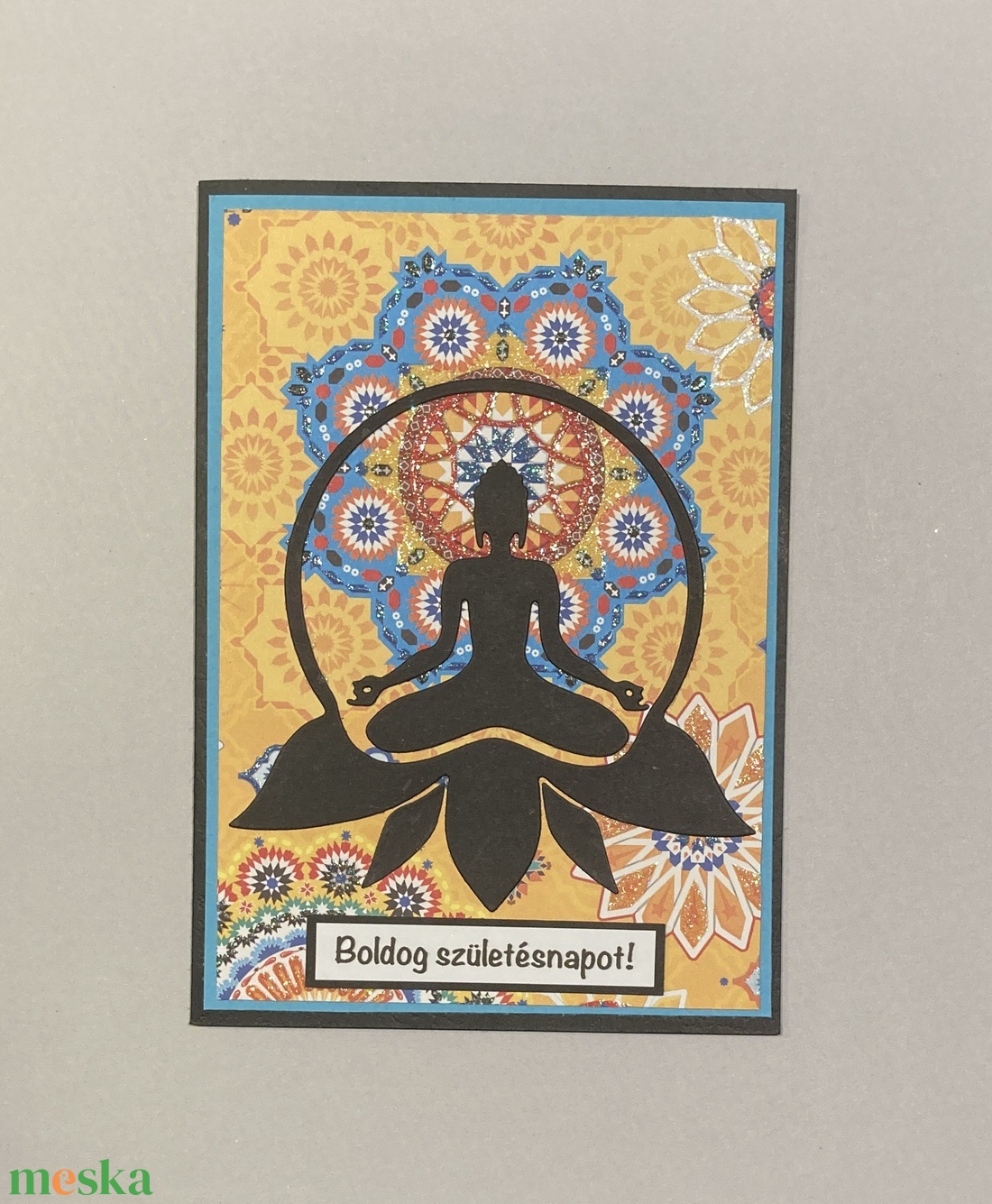 Buddha képeslap, üdvözlőlap, Ázsia, Kelet, - otthon & életmód - papír, írószer - ajándékozás kellékei - képeslap, üdvözlőlap - Meska.hu
