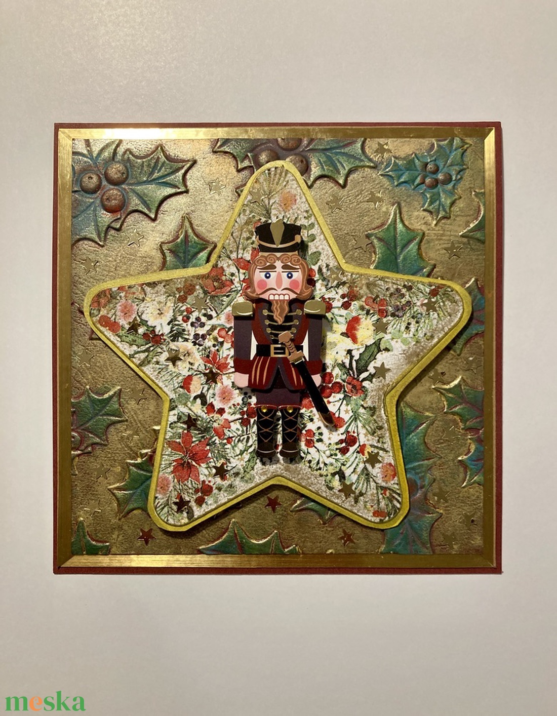 Diótörő karácsonyi képeslap, 3D, ajándékkísérő - karácsony - karácsonyi ajándékozás - karácsonyi képeslap, üdvözlőlap, ajándékkísérő - Meska.hu