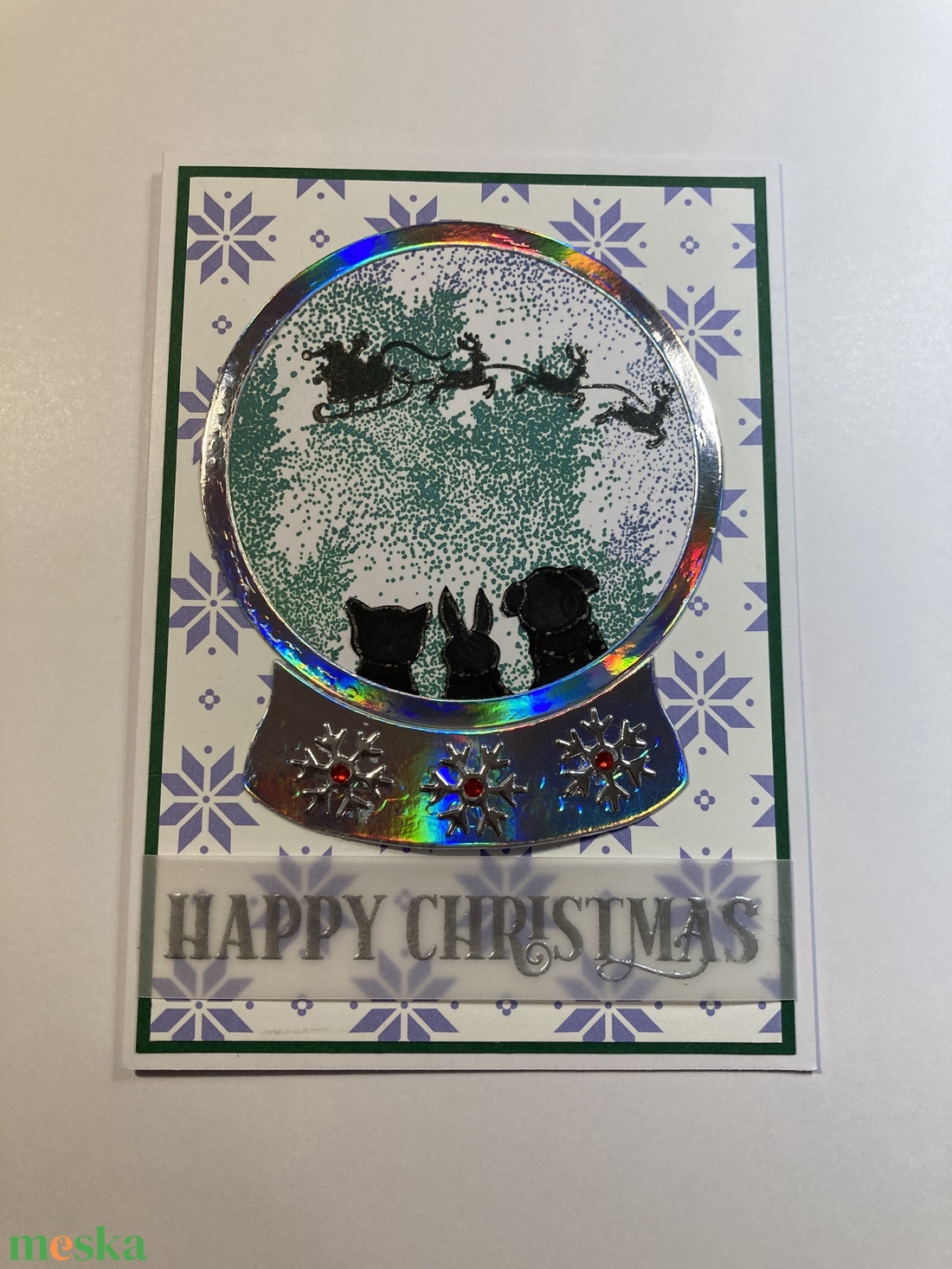 Hógömb karácsonyi képeslap, üdvözlőlap, ajándékkísérő. - karácsony - karácsonyi ajándékozás - karácsonyi képeslap, üdvözlőlap, ajándékkísérő - Meska.hu