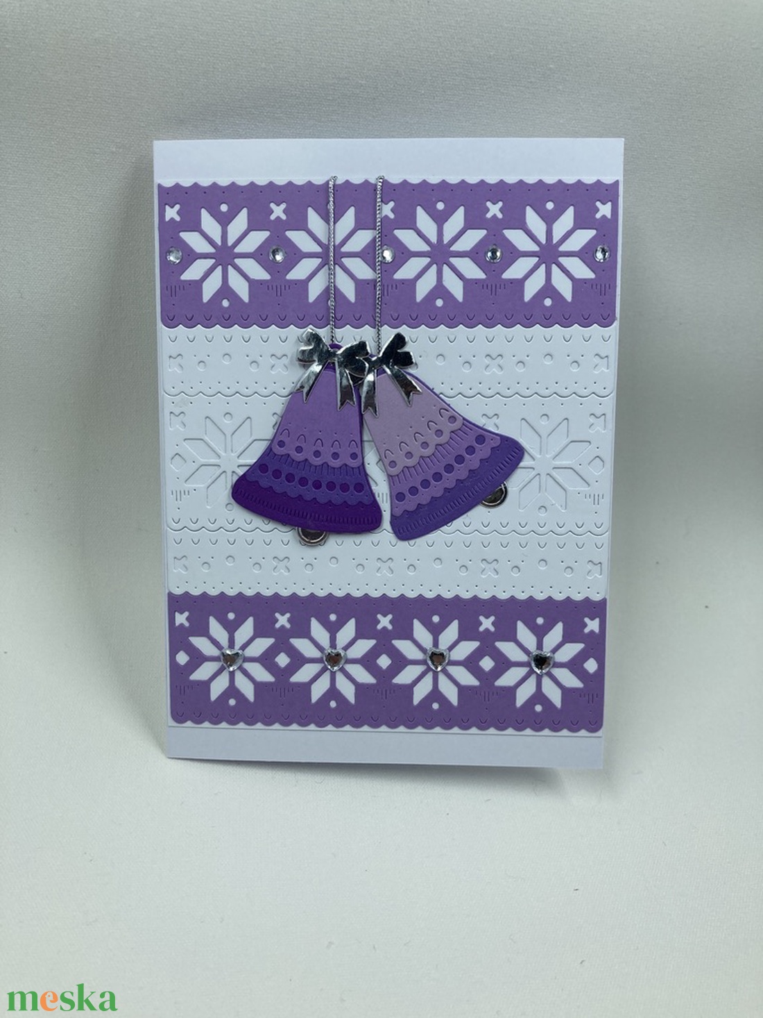  Csengők karácsonyi képeslap, üdvözlőlap, ajándékkísérő, harang - karácsony - karácsonyi ajándékozás - karácsonyi képeslap, üdvözlőlap, ajándékkísérő - Meska.hu