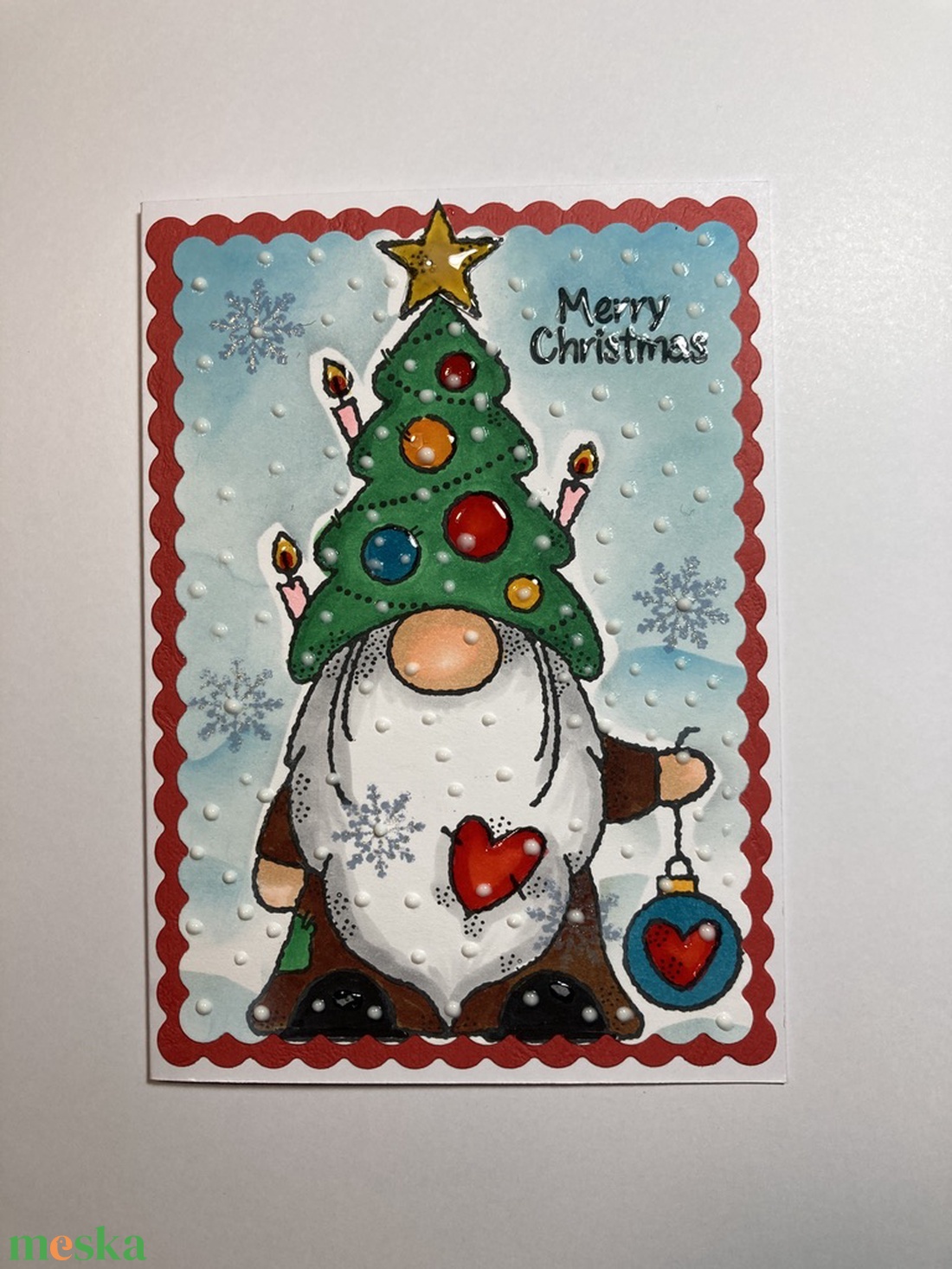 Gnóm  karácsonyi képeslap, üdvözlőlap, ajándékkísérő, humor - karácsony - karácsonyi ajándékozás - karácsonyi képeslap, üdvözlőlap, ajándékkísérő - Meska.hu