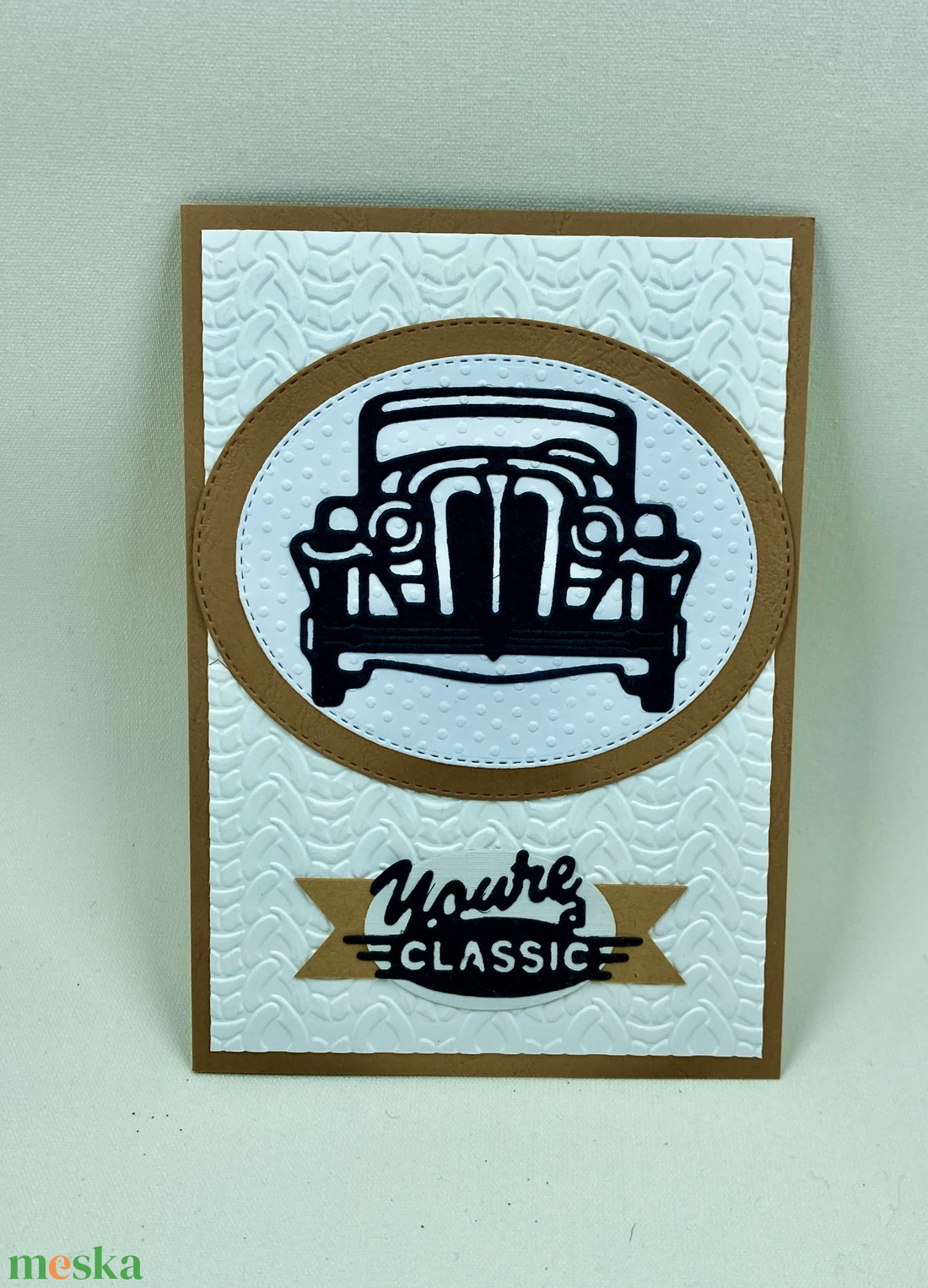 Autós képeslap férfiaknak, old timer, autó, veterán, retró, vintage - otthon & életmód - papír, írószer - ajándékozás kellékei - képeslap, üdvözlőlap - Meska.hu