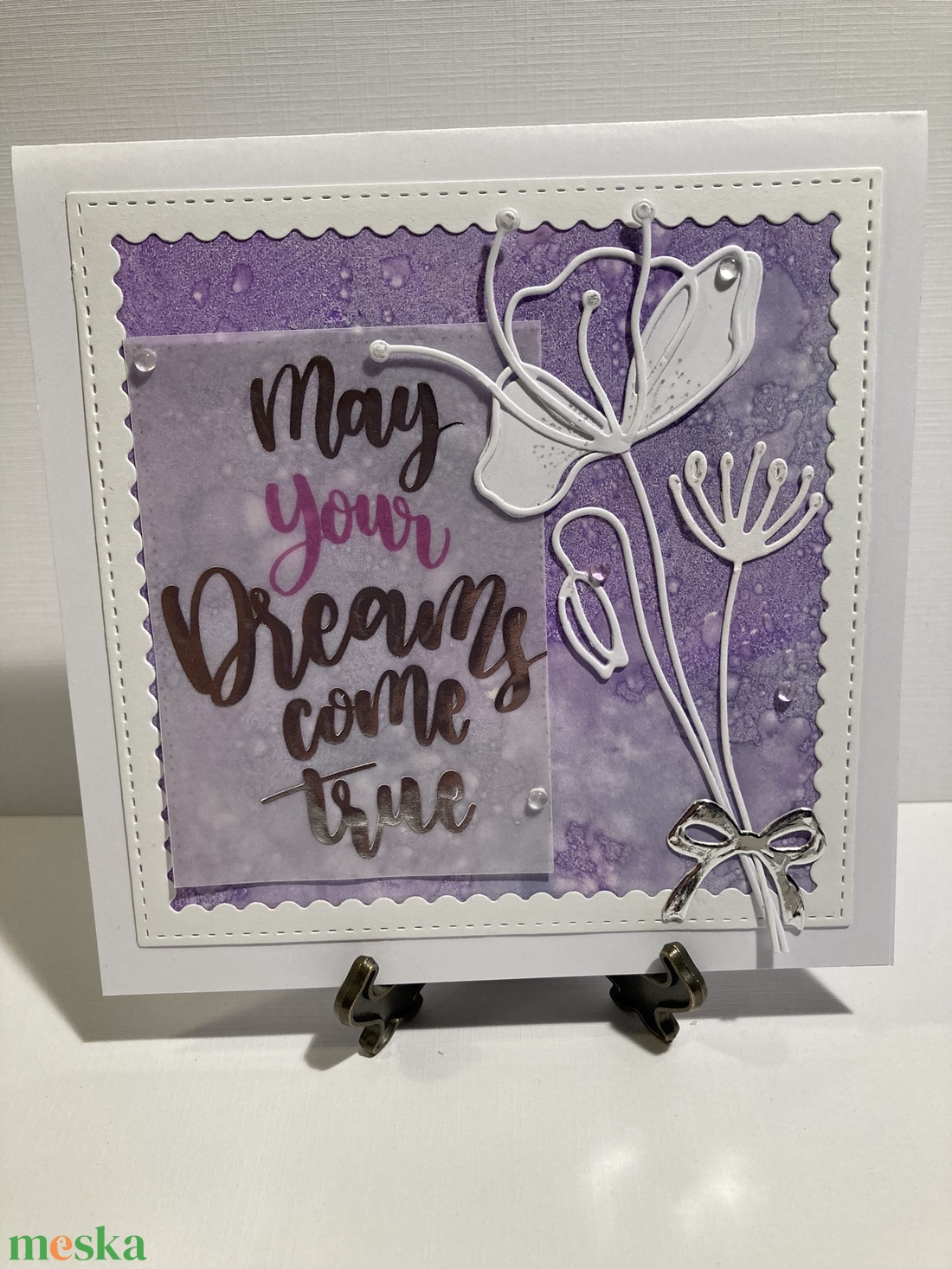 Virágos születésnapi képeslap, ajándékkísérő - otthon & életmód - papír, írószer - ajándékozás kellékei - képeslap, üdvözlőlap - Meska.hu