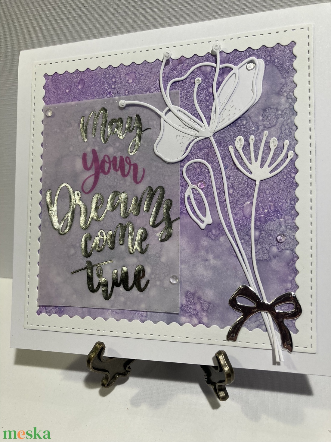 Virágos születésnapi képeslap, ajándékkísérő - otthon & életmód - papír, írószer - ajándékozás kellékei - képeslap, üdvözlőlap - Meska.hu