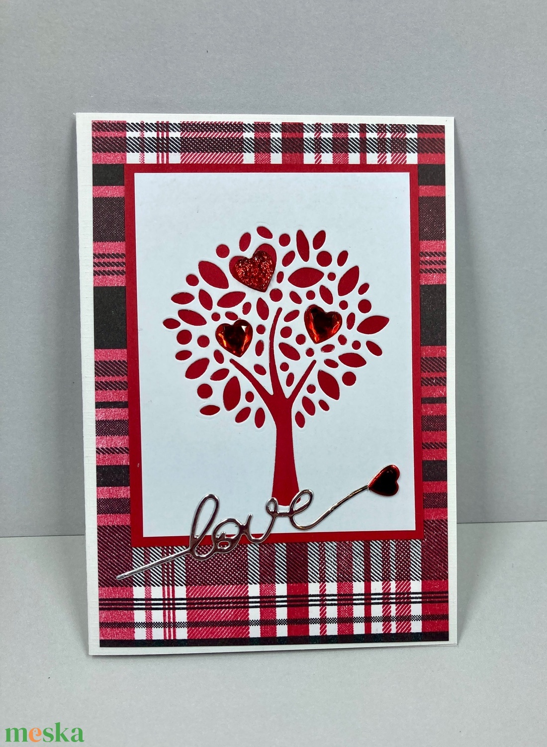 Valentin napi szerelmes képeslap, ajándékkísérő, szív, szerelem - otthon & életmód - papír, írószer - ajándékozás kellékei - képeslap, üdvözlőlap - Meska.hu