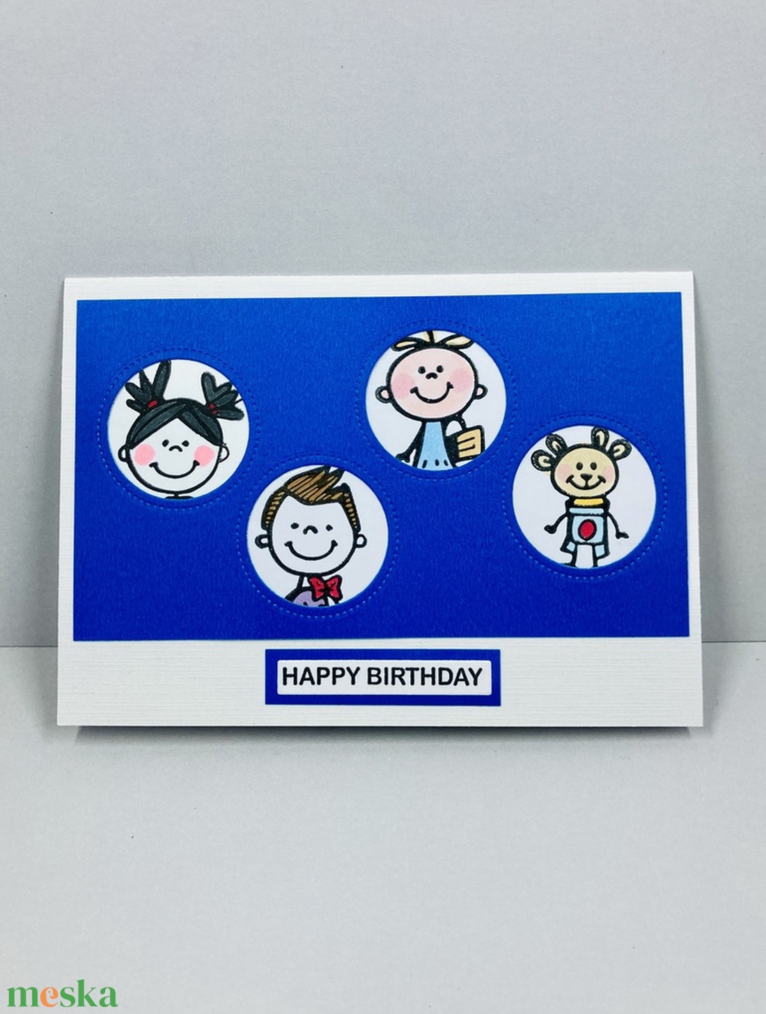 Szines  képeslap születésnapra,  ajándékkísérő zsúrra - otthon & életmód - papír, írószer - ajándékozás kellékei - képeslap, üdvözlőlap - Meska.hu