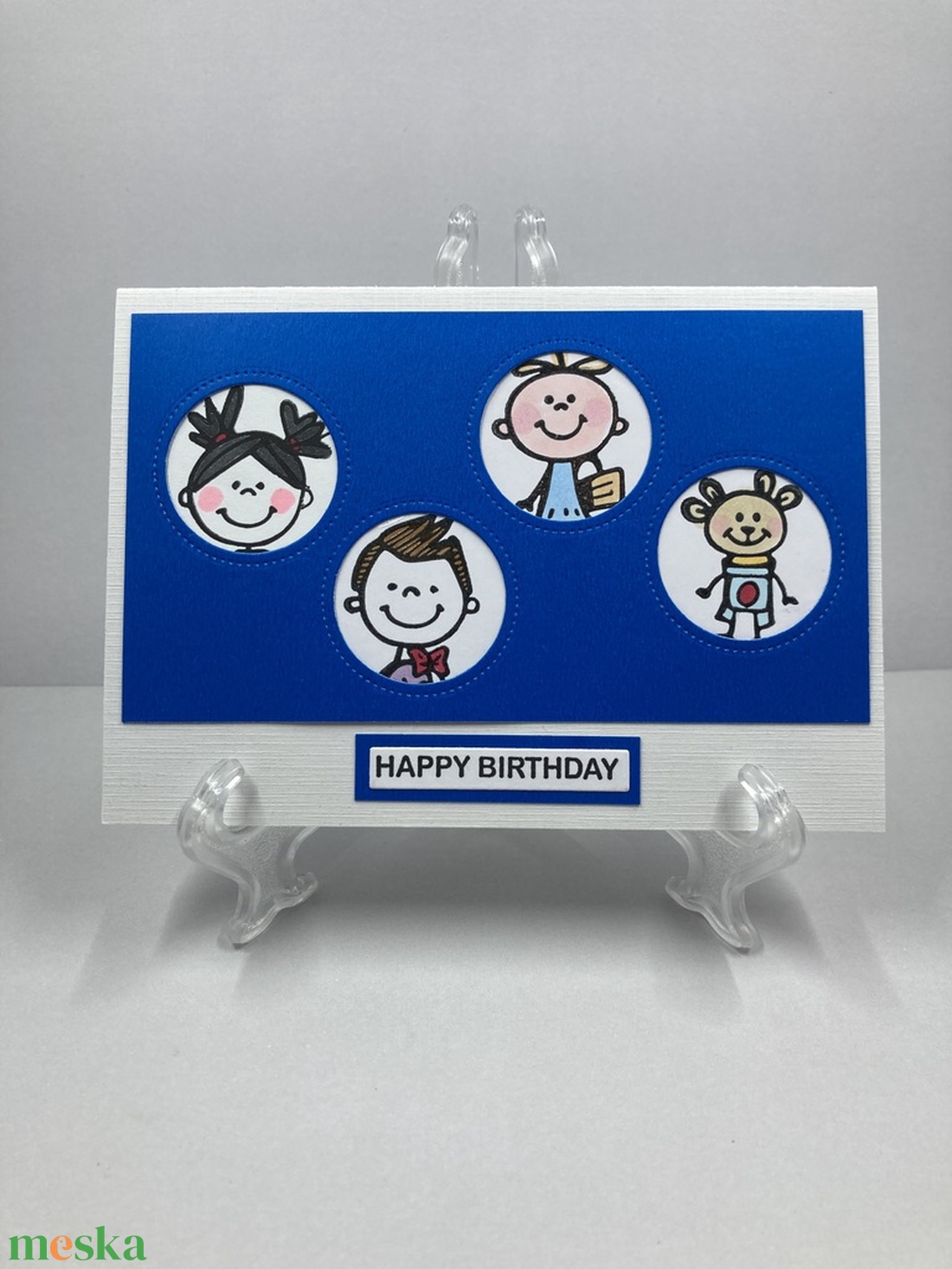 Szines  képeslap születésnapra,  ajándékkísérő zsúrra - otthon & életmód - papír, írószer - ajándékozás kellékei - képeslap, üdvözlőlap - Meska.hu