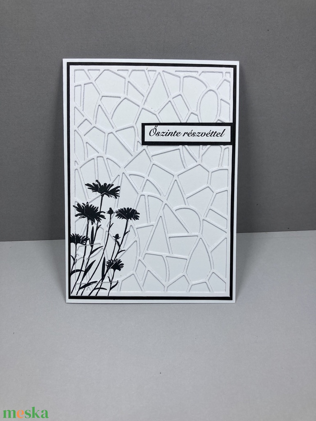 Részvétnyilvánító képeslap, részvét, gyász, kegyelet, megemlékezés - otthon & életmód - papír, írószer - ajándékozás kellékei - képeslap, üdvözlőlap - Meska.hu