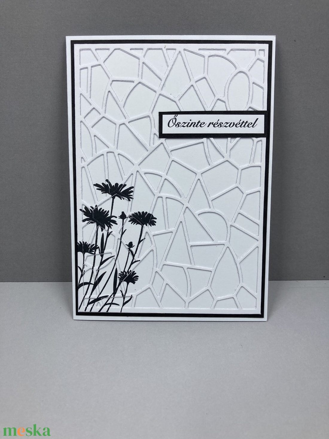 Részvétnyilvánító képeslap, részvét, gyász, kegyelet, megemlékezés - otthon & életmód - papír, írószer - ajándékozás kellékei - képeslap, üdvözlőlap - Meska.hu