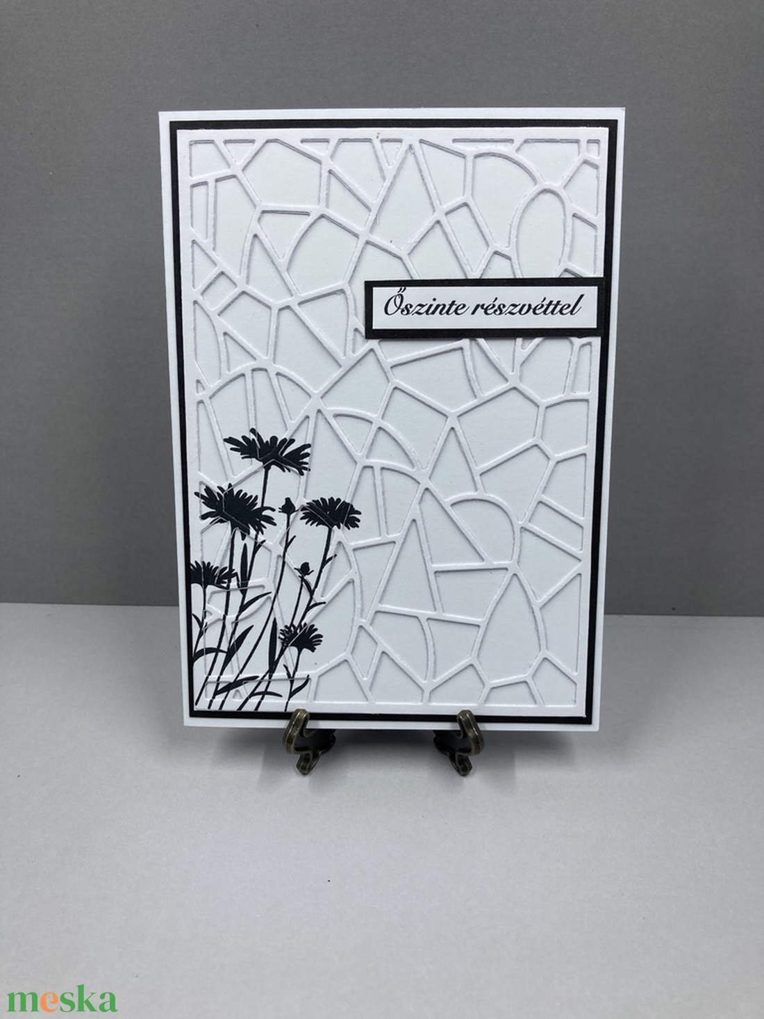 Részvétnyilvánító képeslap, részvét, gyász, kegyelet, megemlékezés - otthon & életmód - papír, írószer - ajándékozás kellékei - képeslap, üdvözlőlap - Meska.hu