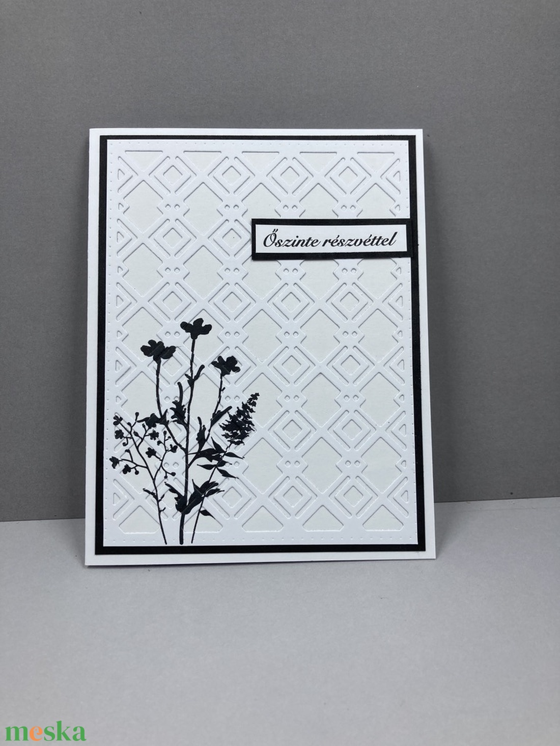 Részvétnyilvánító képeslap, részvét, gyász, kegyelet, megemlékezés - otthon & életmód - papír, írószer - ajándékozás kellékei - képeslap, üdvözlőlap - Meska.hu