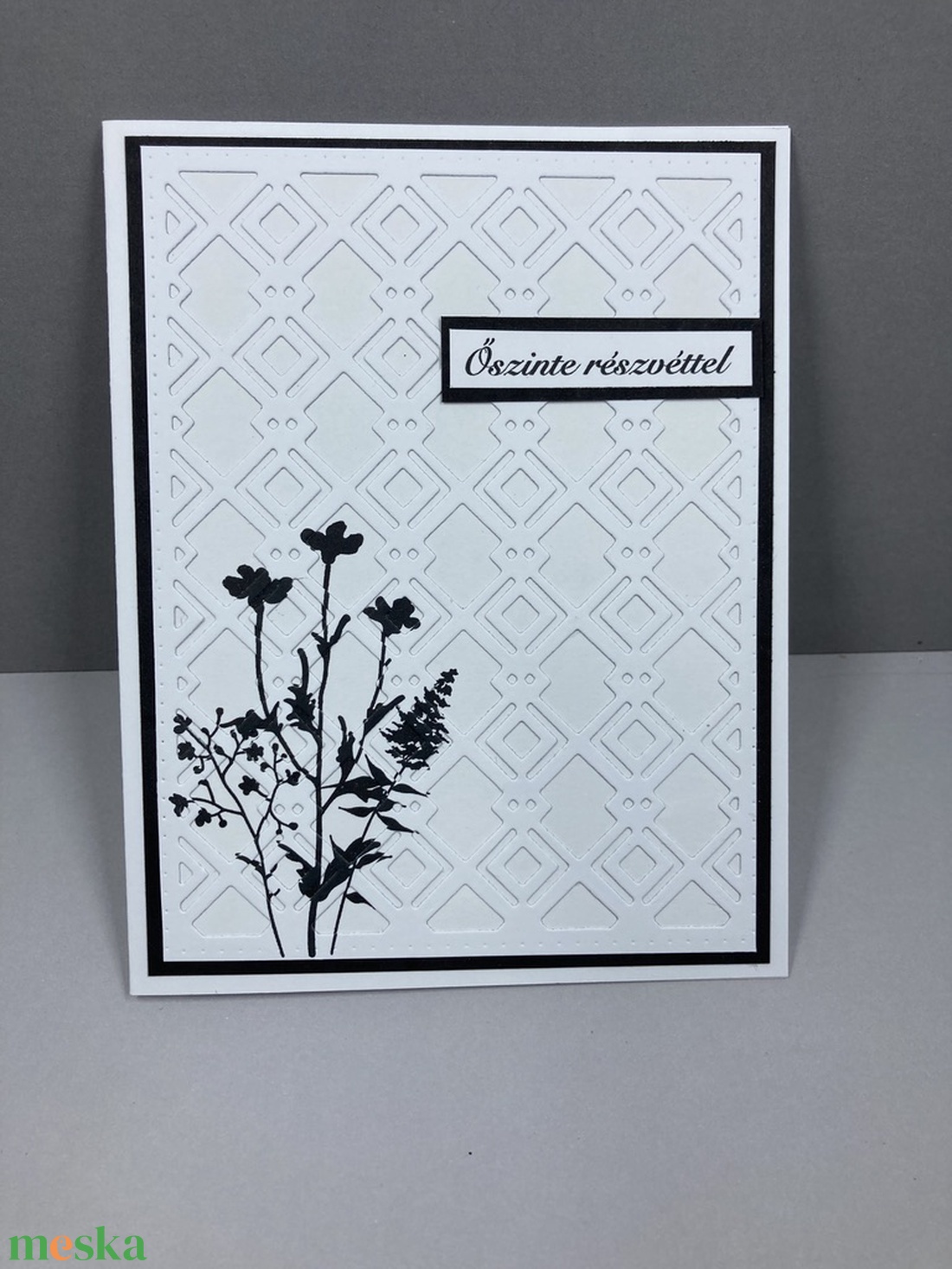 Részvétnyilvánító képeslap, részvét, gyász, kegyelet, megemlékezés - otthon & életmód - papír, írószer - ajándékozás kellékei - képeslap, üdvözlőlap - Meska.hu