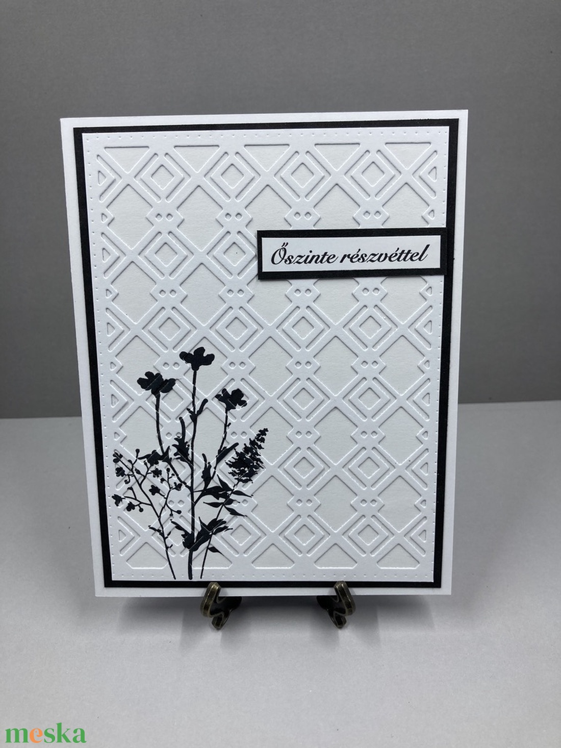 Részvétnyilvánító képeslap, részvét, gyász, kegyelet, megemlékezés - otthon & életmód - papír, írószer - ajándékozás kellékei - képeslap, üdvözlőlap - Meska.hu