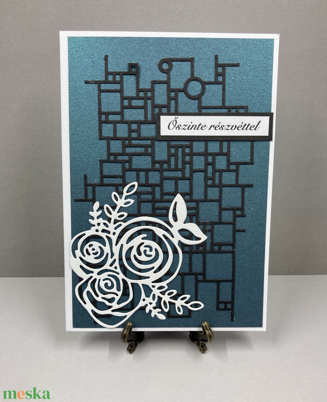 Részvétnyilvánító képeslap, részvét, gyász, kegyelet, megemlékezés - otthon & életmód - papír, írószer - ajándékozás kellékei - képeslap, üdvözlőlap - Meska.hu