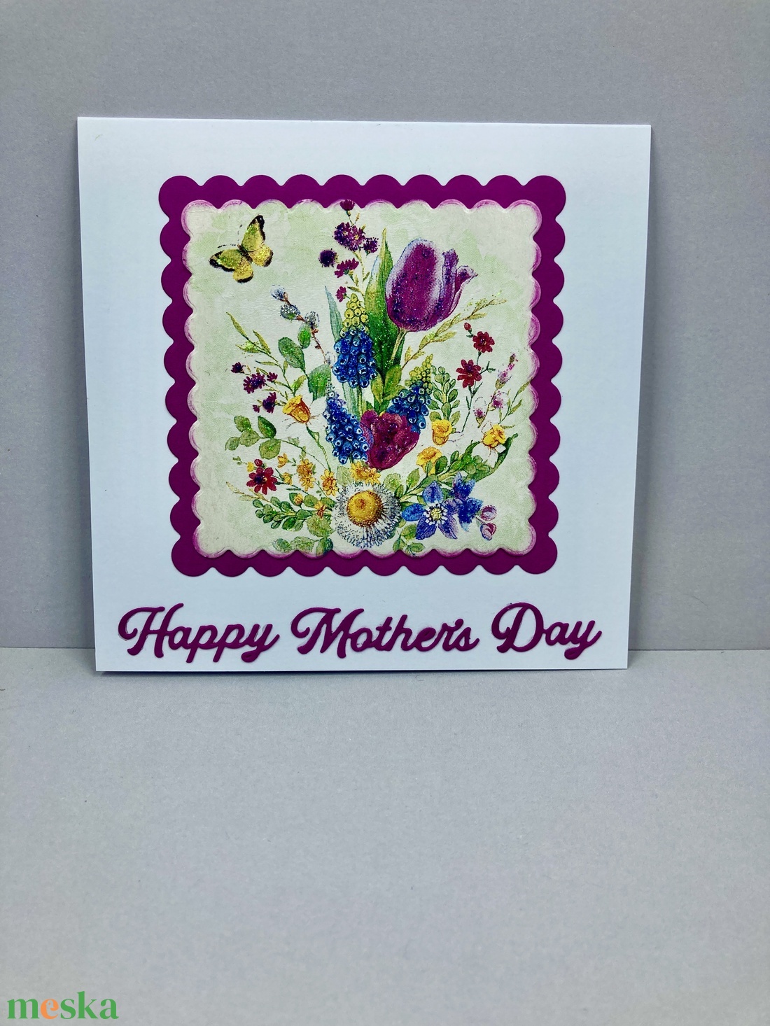 Anyáknapi virágos képeslap - otthon & életmód - papír, írószer - ajándékozás kellékei - képeslap, üdvözlőlap - Meska.hu