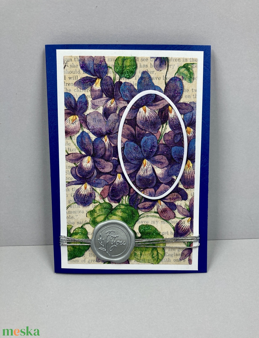 Anyák napi, születésnapi, névnapi virágos, árvácskás képeslap - otthon & életmód - papír, írószer - ajándékozás kellékei - képeslap, üdvözlőlap - Meska.hu