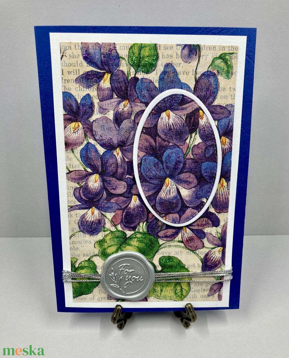 Anyák napi, születésnapi, névnapi virágos, árvácskás képeslap - otthon & életmód - papír, írószer - ajándékozás kellékei - képeslap, üdvözlőlap - Meska.hu