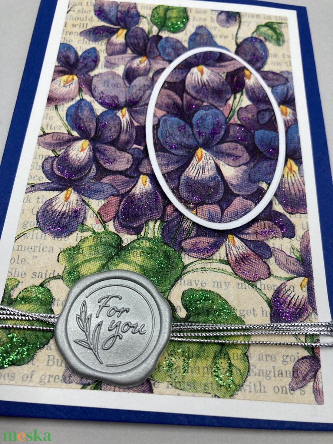 Anyák napi, születésnapi, névnapi virágos, árvácskás képeslap - otthon & életmód - papír, írószer - ajándékozás kellékei - képeslap, üdvözlőlap - Meska.hu