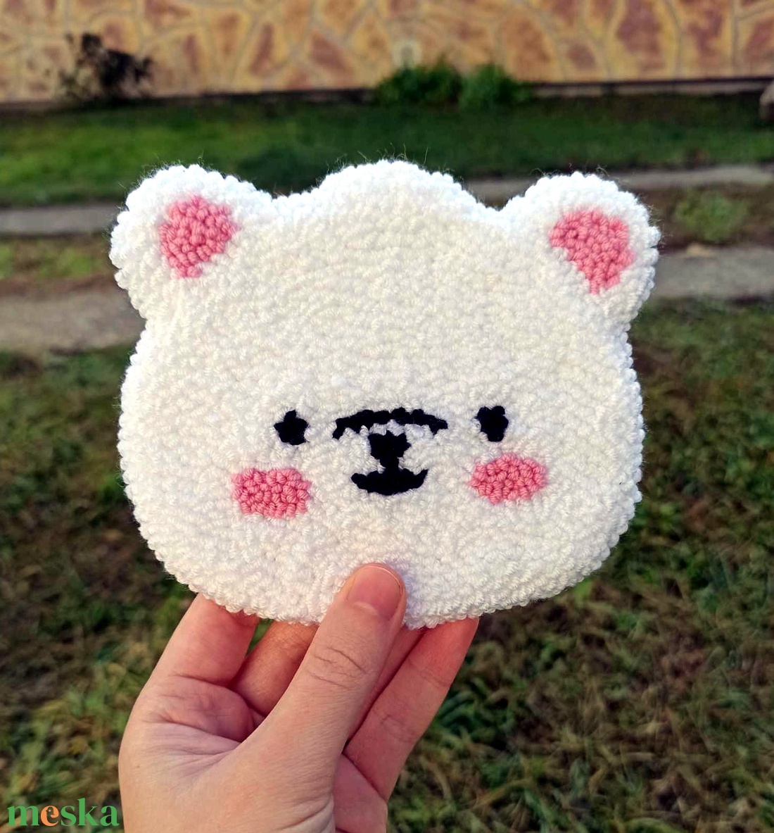 Jegesmedve karácsonyi poháralátét - otthon & életmód - konyhafelszerelés, tálalás - tálalás - tányér- és poháralátét - Meska.hu